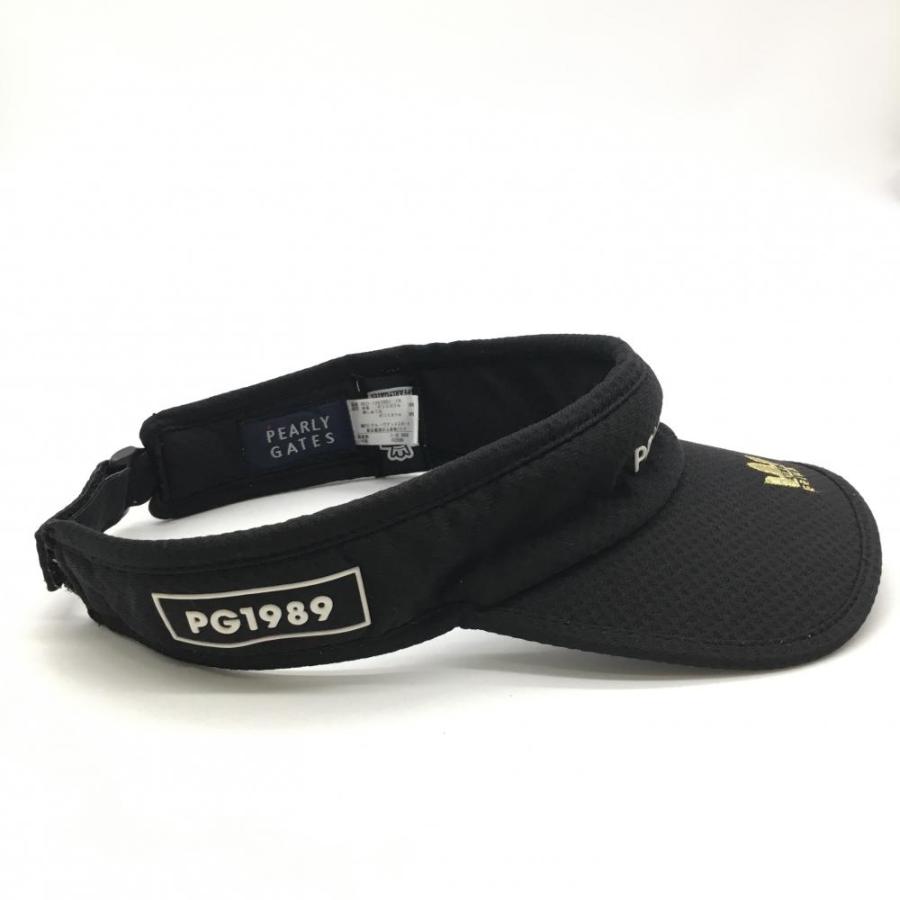 （超美品）パーリーゲイツ 、原英莉花コラボ、サンバイザー、ブラック色 美品】パーリーゲイツ サンバイザー 黒 原英莉花コラボ FR ゴルフ