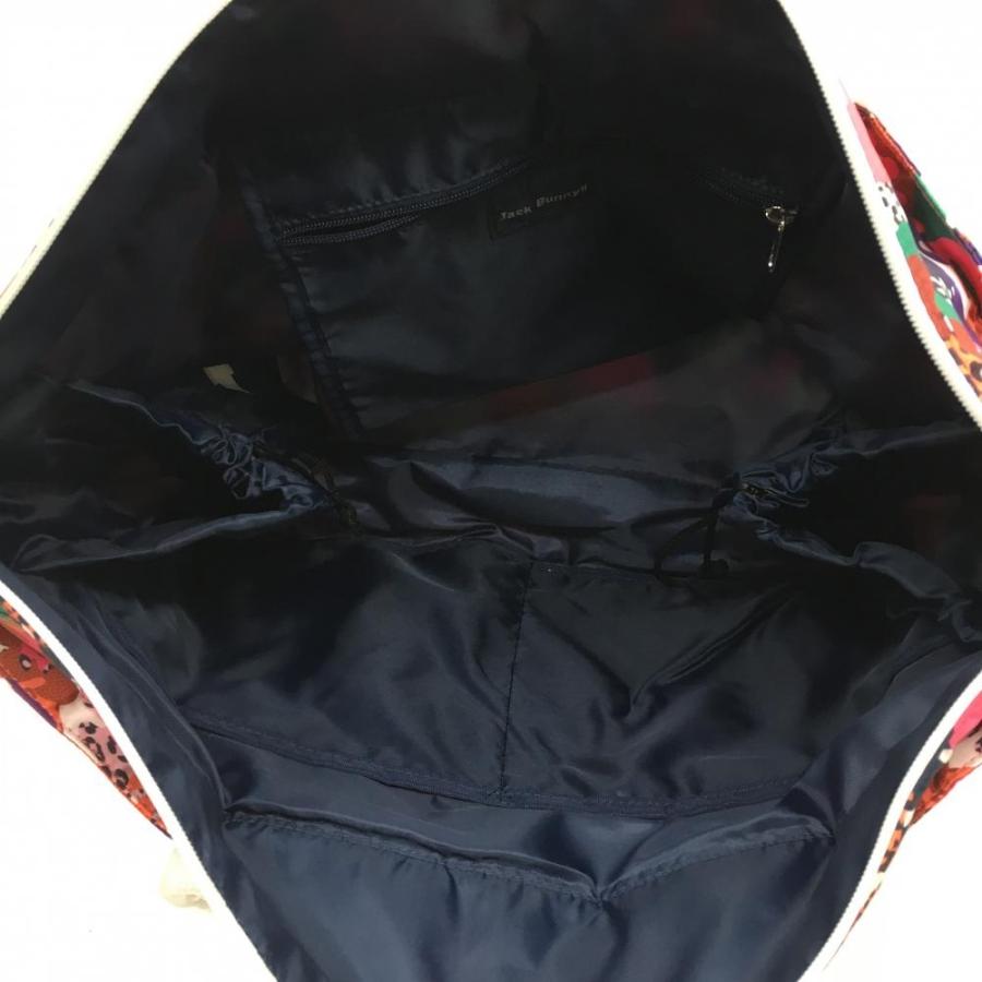 美品】ジャックバニー ロッカーバッグ マルチカラー 総柄 トートバッグ