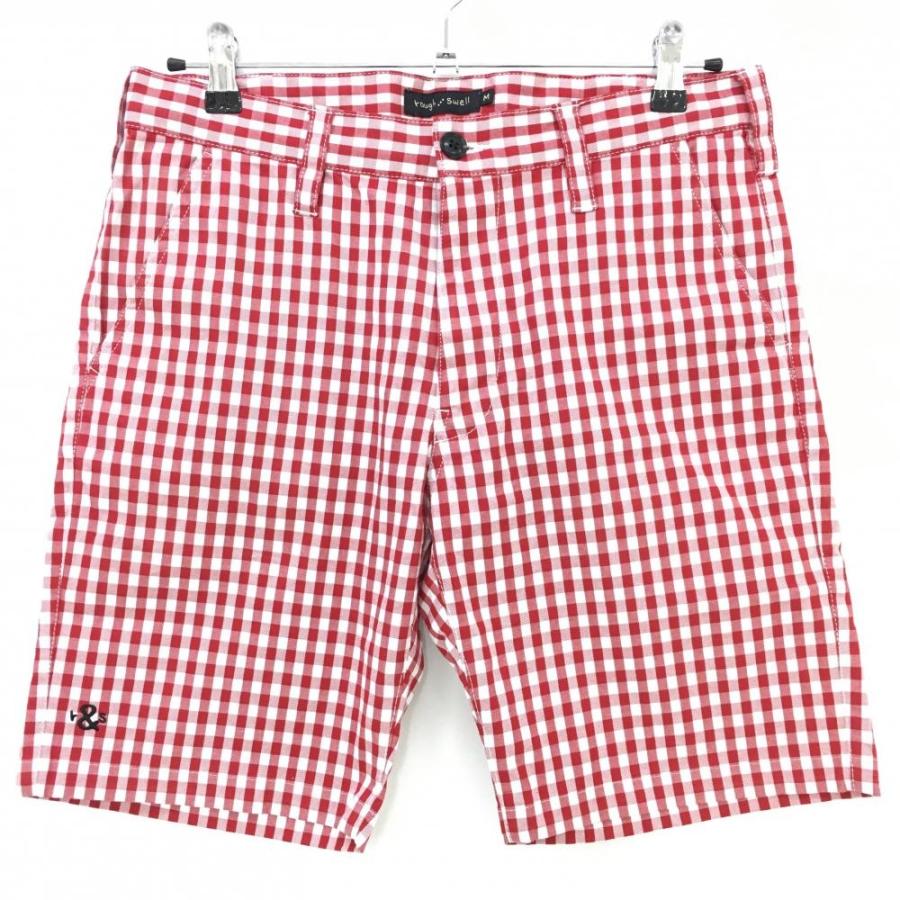 超美品】ラフアンドスウェル ハーフパンツ レッド×白 チェック  