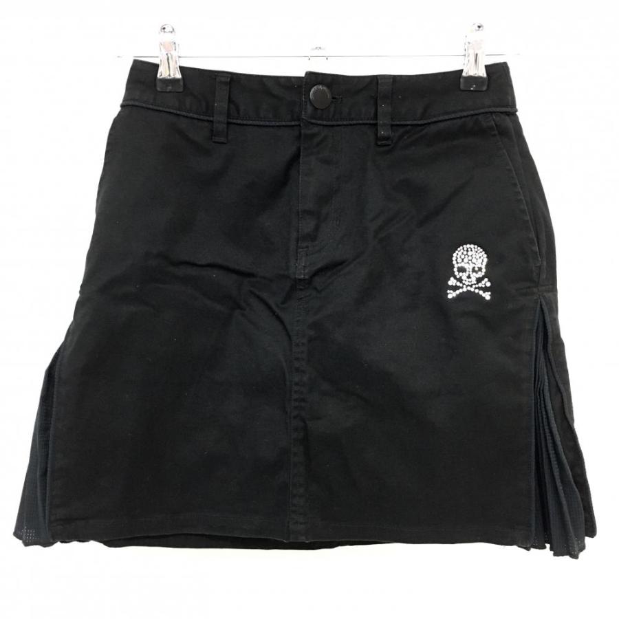 ダンスウィズドラゴンサイドプリーツ付きスカート新品 美品】ダンスウィズドラゴン スカート 黒 サイドプリーツ ポケット口