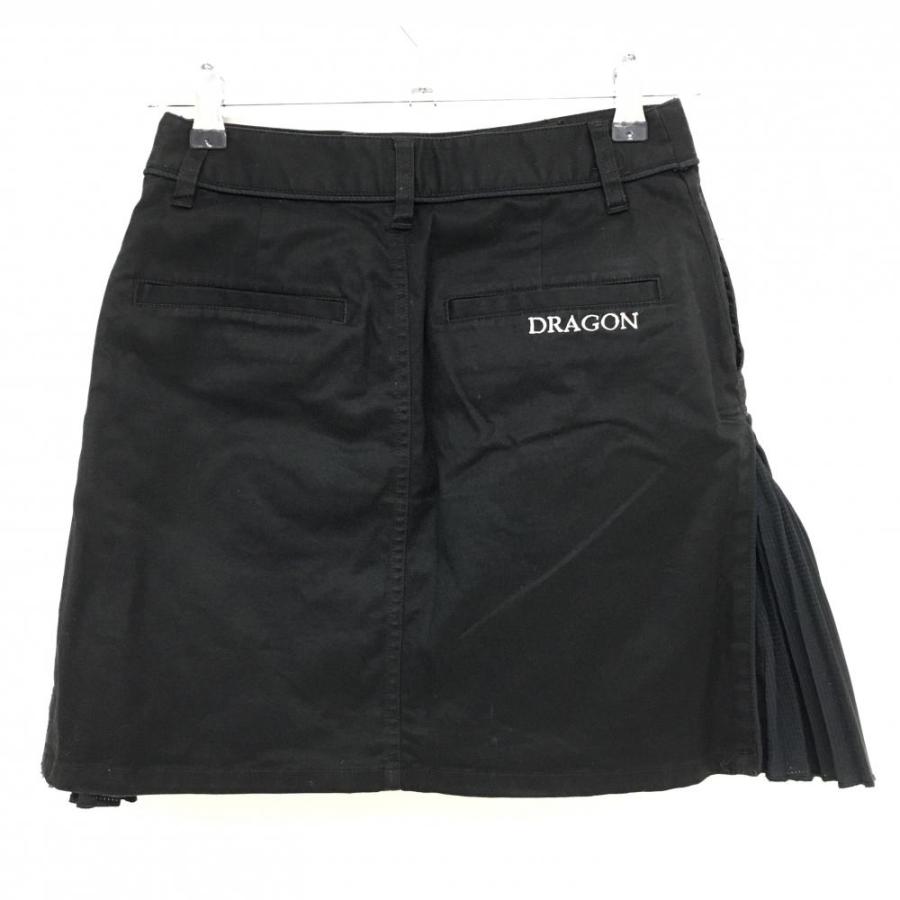ダンスウィズドラゴンサイドプリーツ付きスカート新品 美品】ダンスウィズドラゴン スカート 黒 サイドプリーツ ポケット口