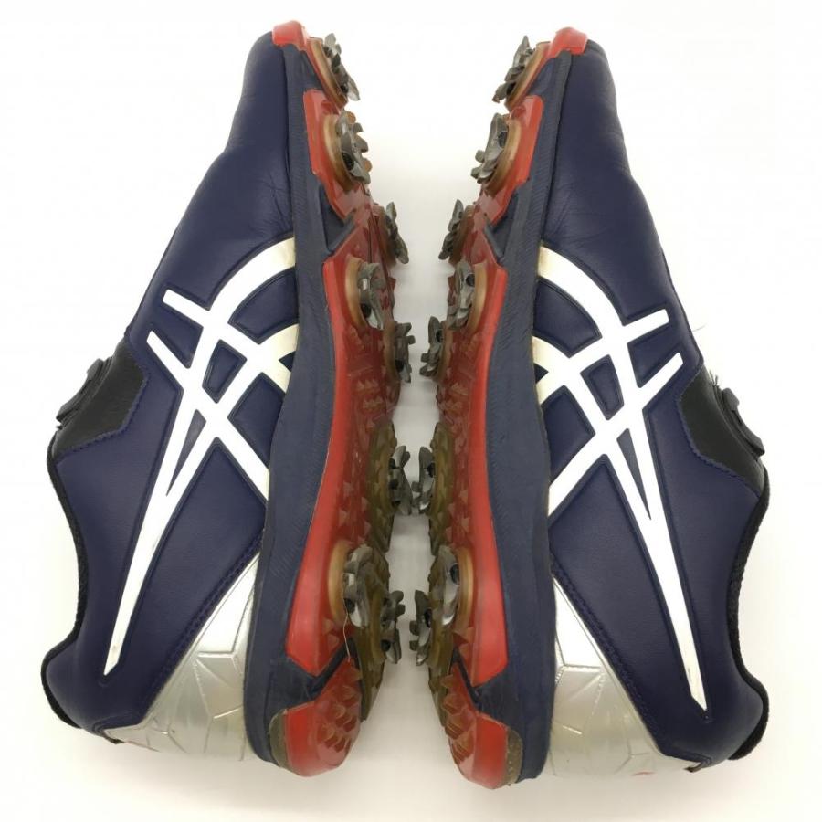 美品】アシックス ゴルフシューズ ネイビー×白 1113A002 BOA ボア