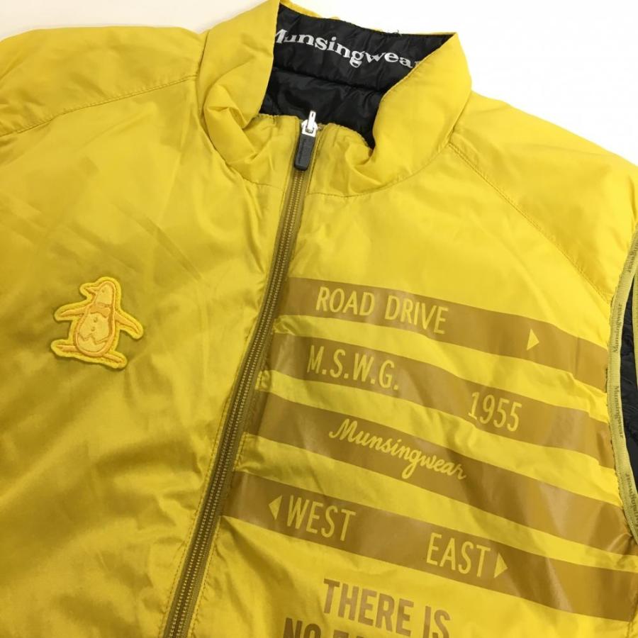 超美品】マンシングウェア 中綿リバーシブルベスト イエロー