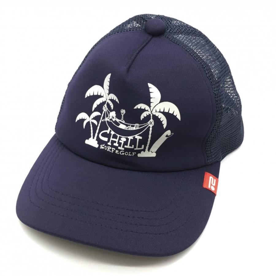 美品】ロサーセン メッシュキャップ ネイビー×白 SURF＆GOLF 40 ゴルフ