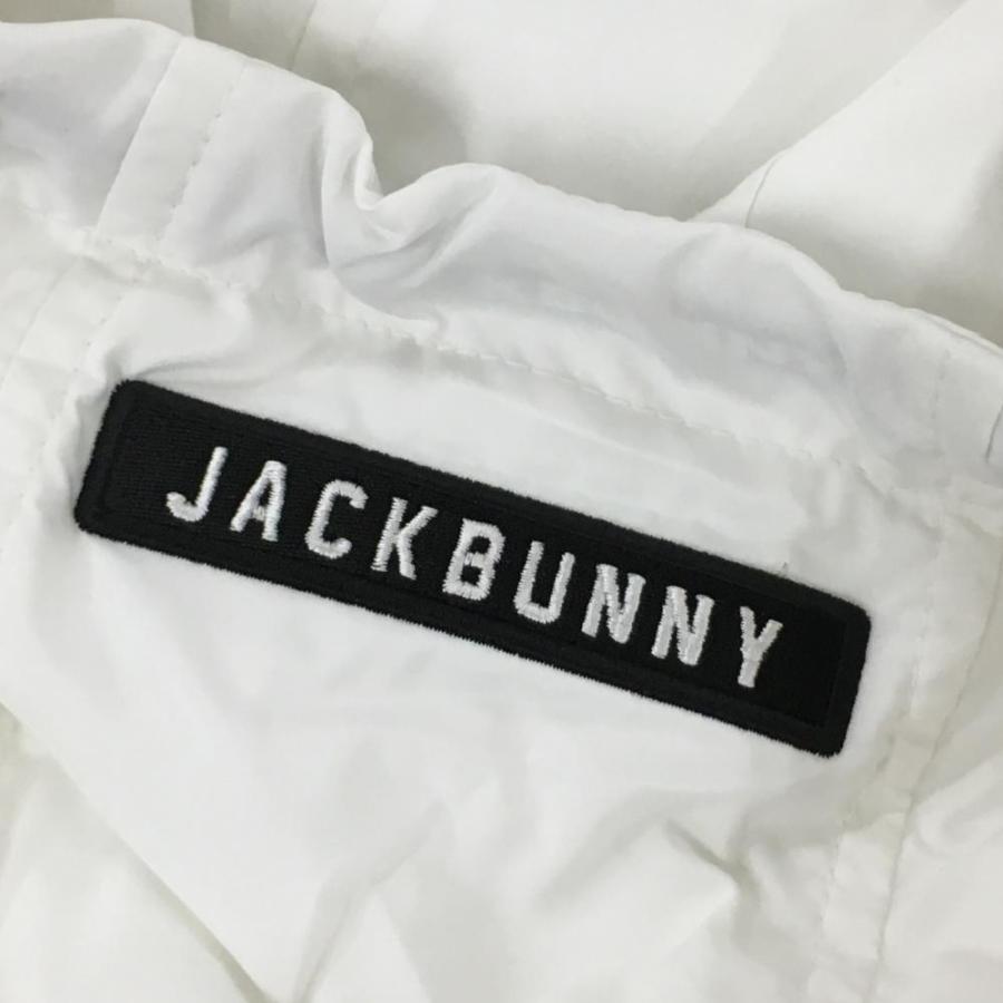 超美品】ジャックバニー フード付きニットブルゾン 白 ハーフジップ 一