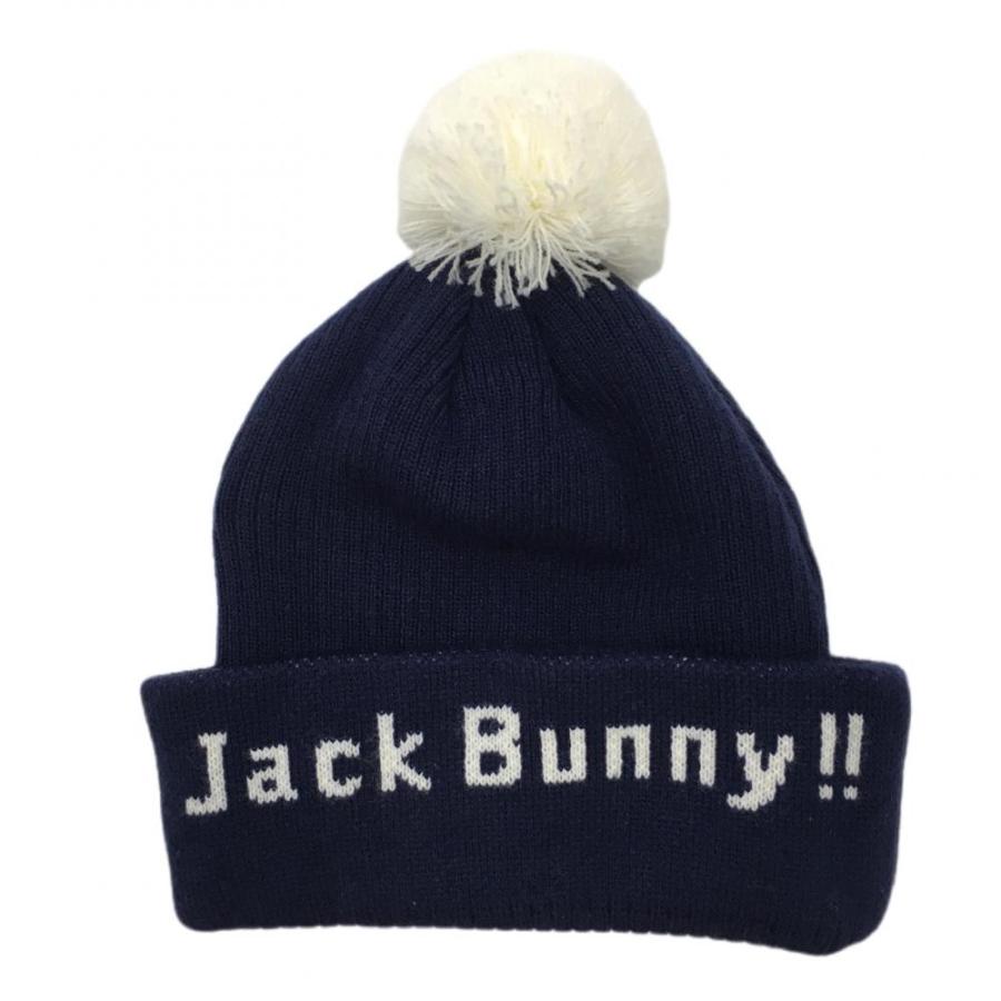 JACK BUNNY スヌード　NAVY ジャックバニー×PEANUTS ニット帽 ネイビー×白 スヌーピー FR ゴルフ
