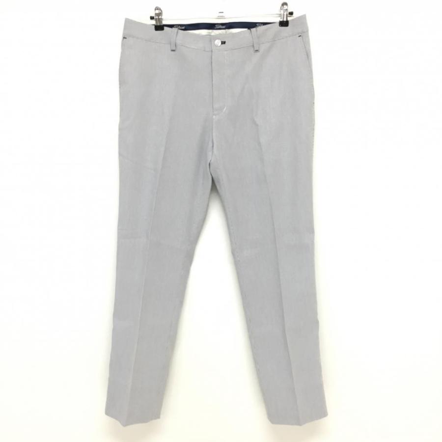 新品】タイトリスト パンツ 白×ネイビー チェック織生地 スリム