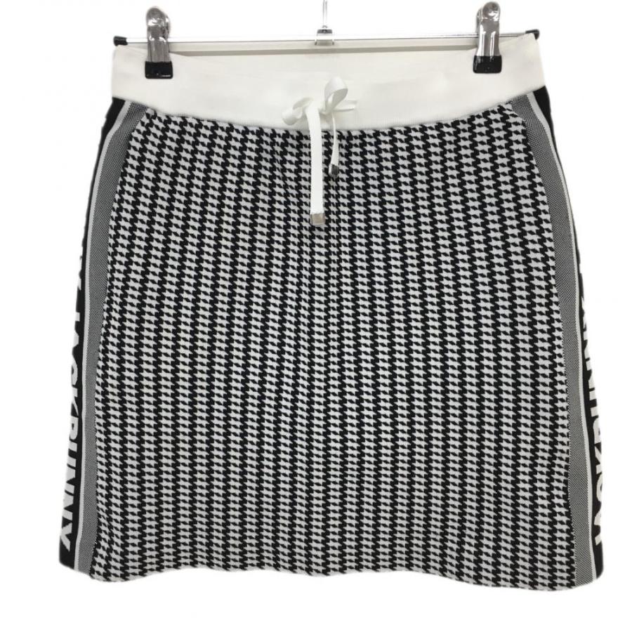 超美品】ジャックバニー ニットスカート 白×黒 千鳥格子 レディース 2