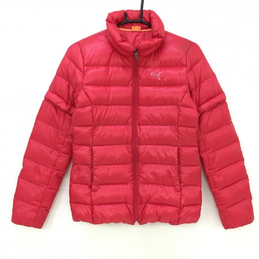 PUMA（プーマ） 2WAYダウンジャケット ピンク シンプル レディース M