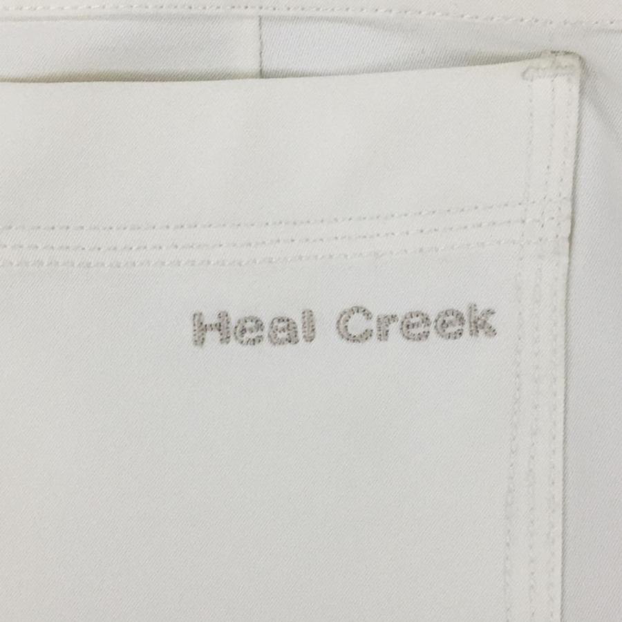 【美品】ヒールクリーク パンツ 白 吸水速乾 UVカット ストレッチ  レディース 44 ゴルフウェア Heal Creek／35%OFF価格｜reonard｜03