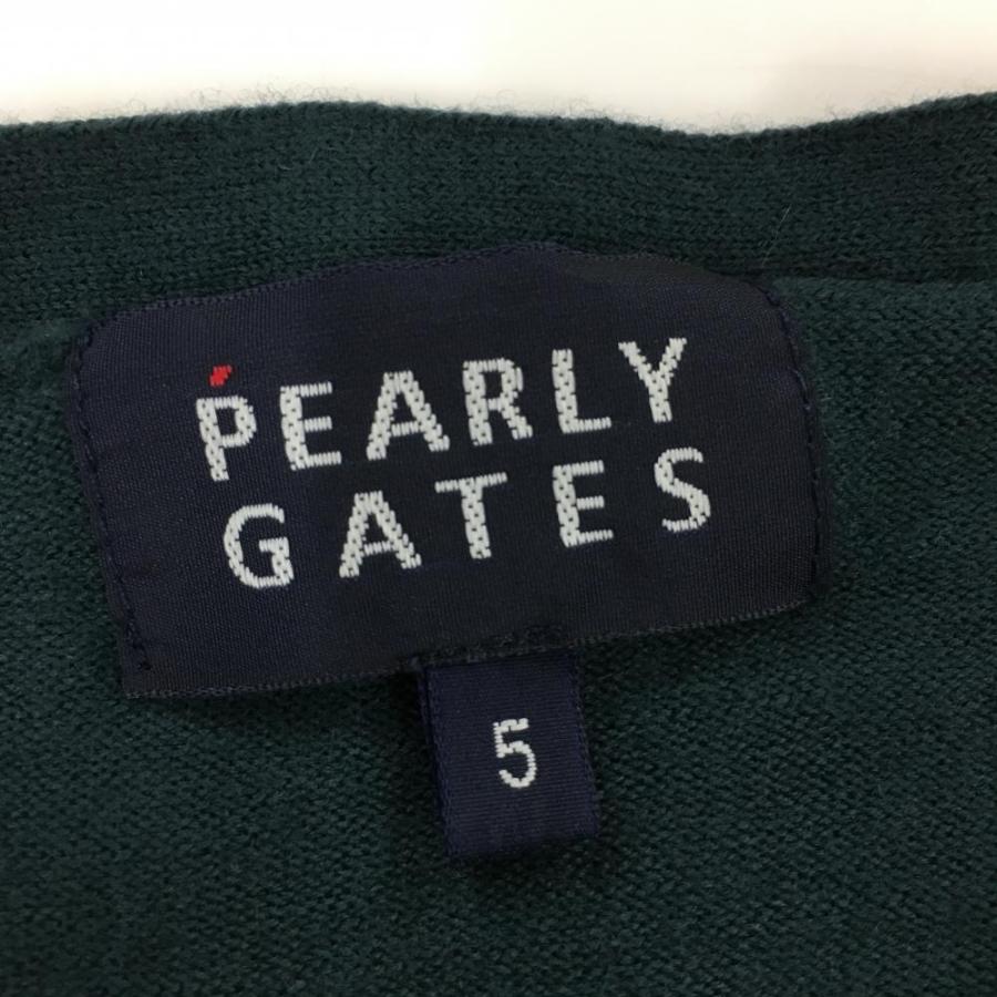 PEARLY GATES（パーリーゲイツ） カーディガン グリーン×オレンジ 前面