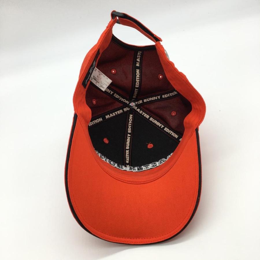 美品】マスターバニー キャップ オレンジ×黒 立体ロゴ刺しゅう