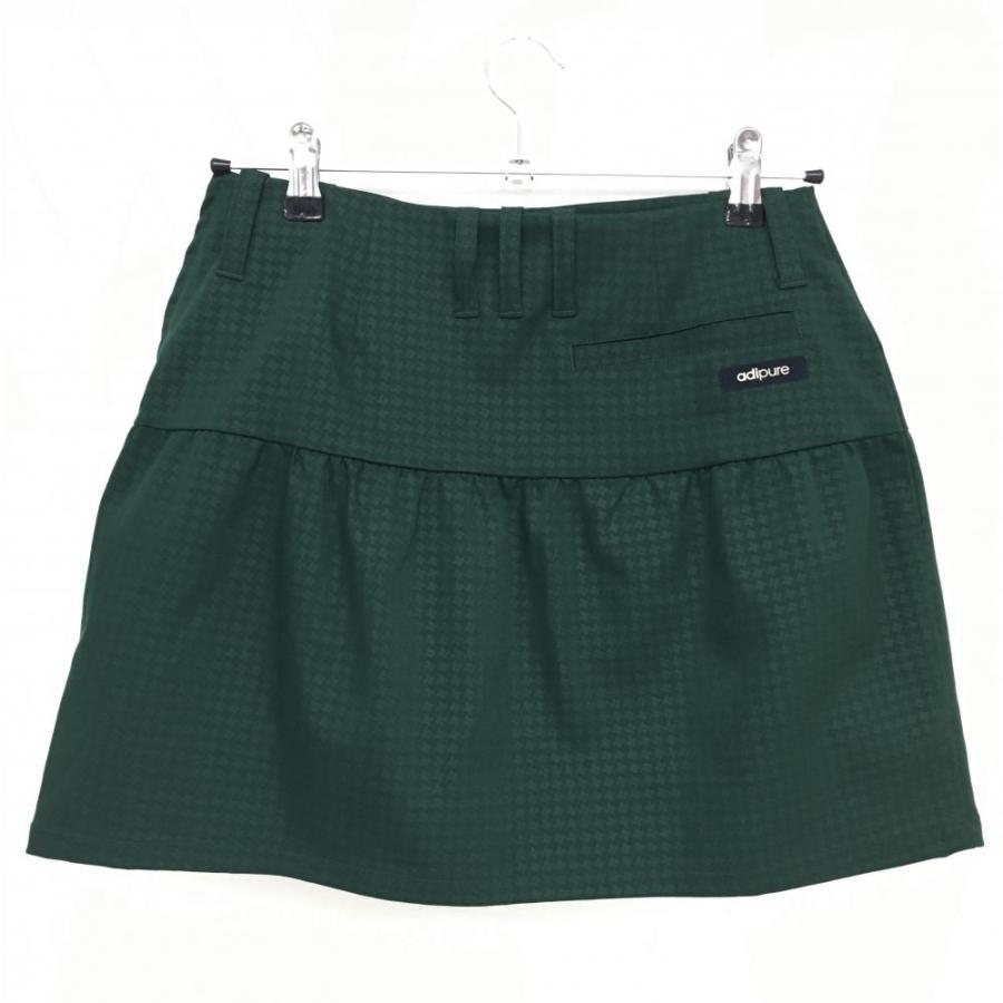 adidas（アディダス） スカート グリーン 千鳥格子 adipure 裏地付