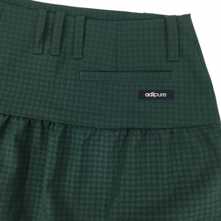 【新品M】adidas アディダスゴルフ　秋冬物シャツ＆スカート adidas（アディダス） スカート グリーン 千鳥格子 adipure 裏地付
