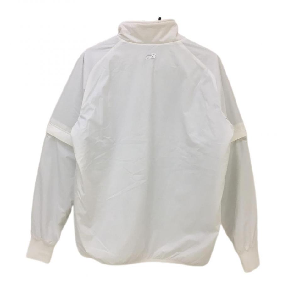 美品】ニューバランス 2WAY中綿スニード 白 ハーフジップ 袖着脱 美品】ニューバランス 2WAY中綿スニード 白 ハーフジップ 袖着脱