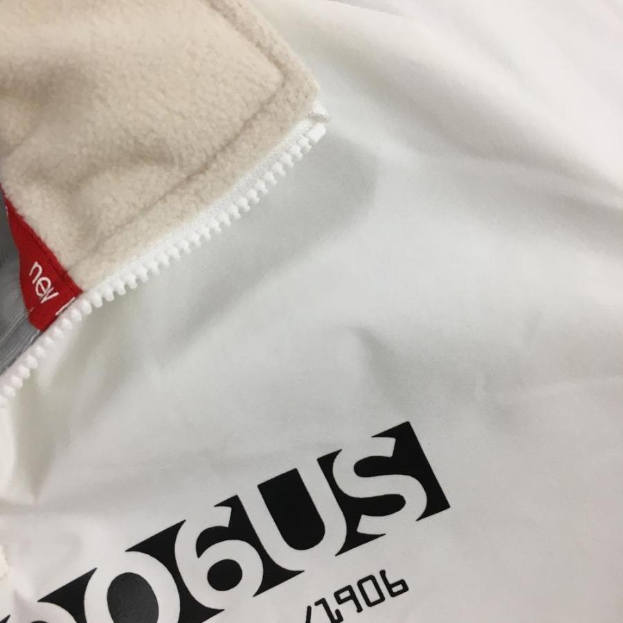美品】ニューバランス 2WAY中綿スニード 白 ハーフジップ 袖着脱可