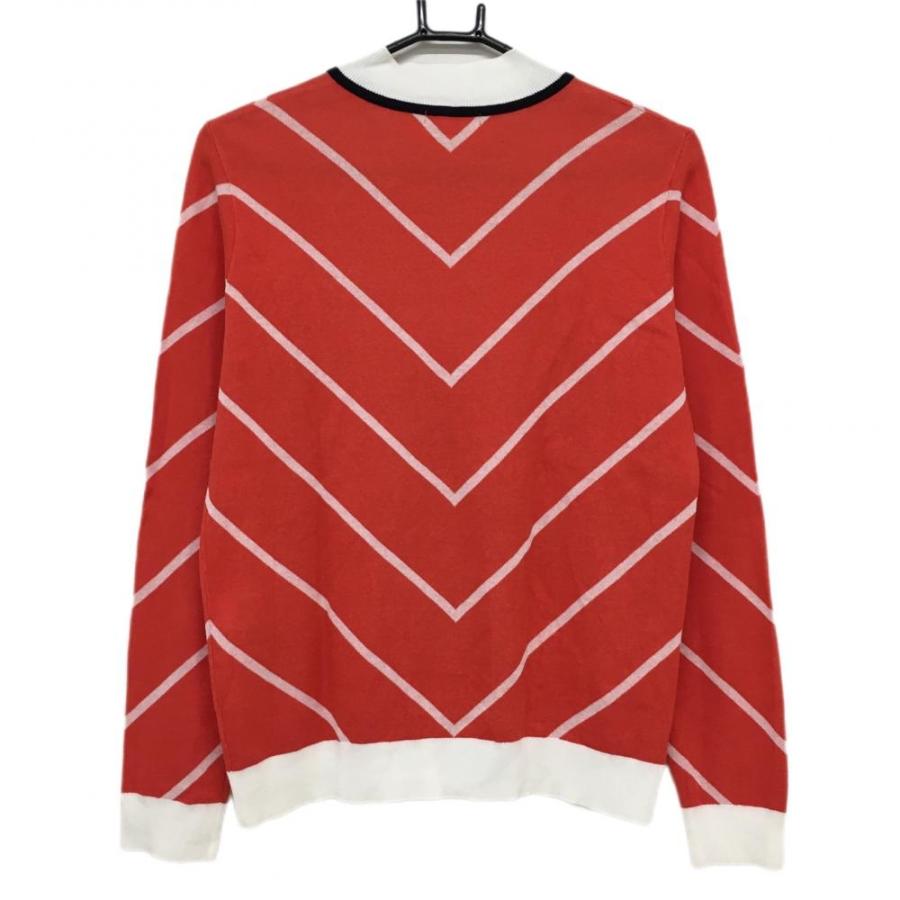 Heal Creek（ヒールクリーク） セーター オレンジ×白 薄手 ニット