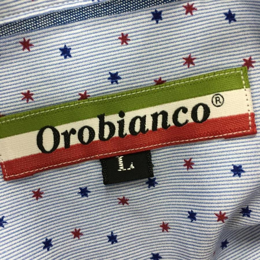 新品】Orobianco オロビアンコ 長袖シャツ ブルー×レッド 星柄 スター 