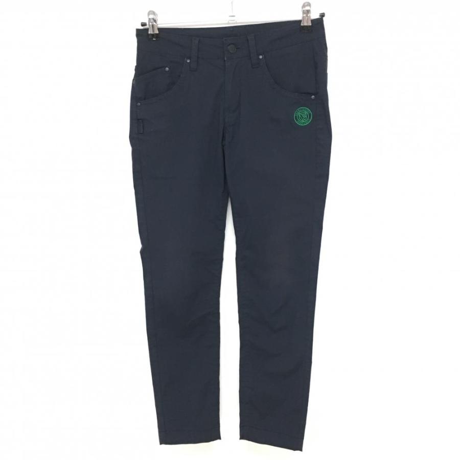 パーリーゲイツ パンツ ダークネイビー×グリーン ロゴ刺しゅう  