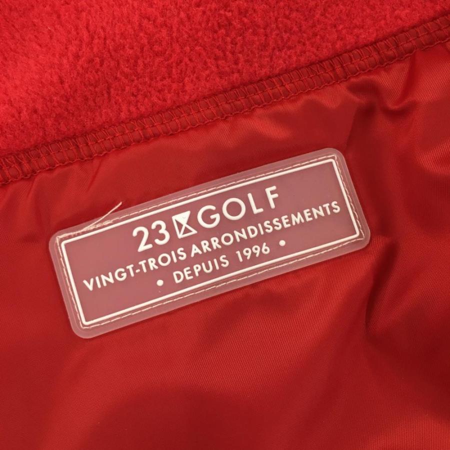 23区GOLF 23区ゴルフ フリース切替ベスト レッド POLARTEC レディース
