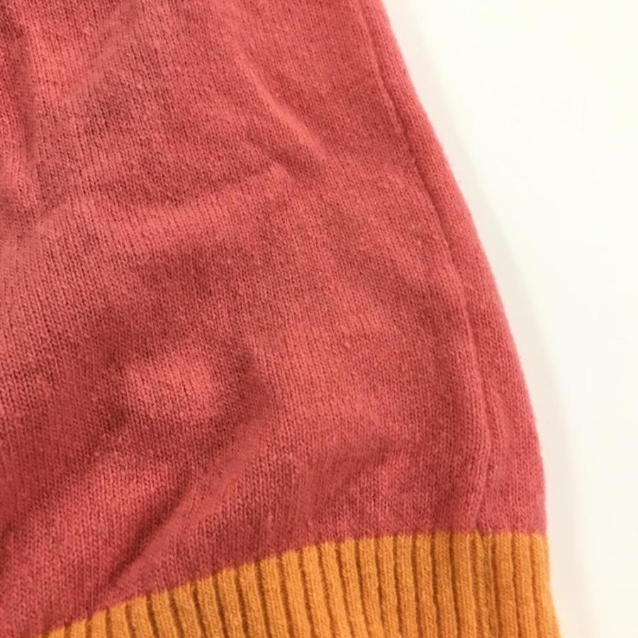 LACOSTE（ラコステ） 半袖セーター ピンク×オレンジ ハイネック 