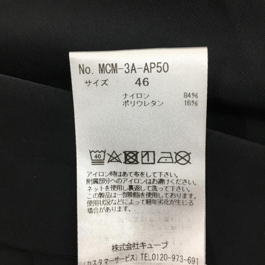 超美品】マークアンドロナ 半袖ポロシャツ 黒 ハーフジップ ストレッチ