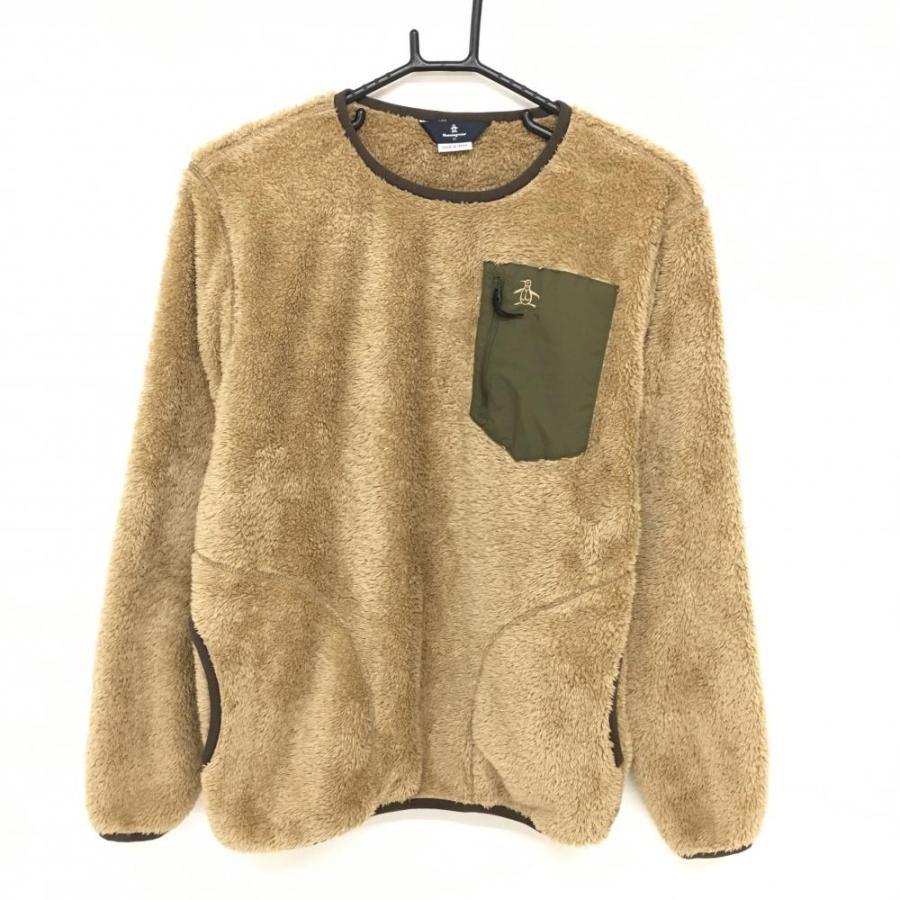 超美品】マンシングウェア ボアプルオーバー ブラウン ジャケット