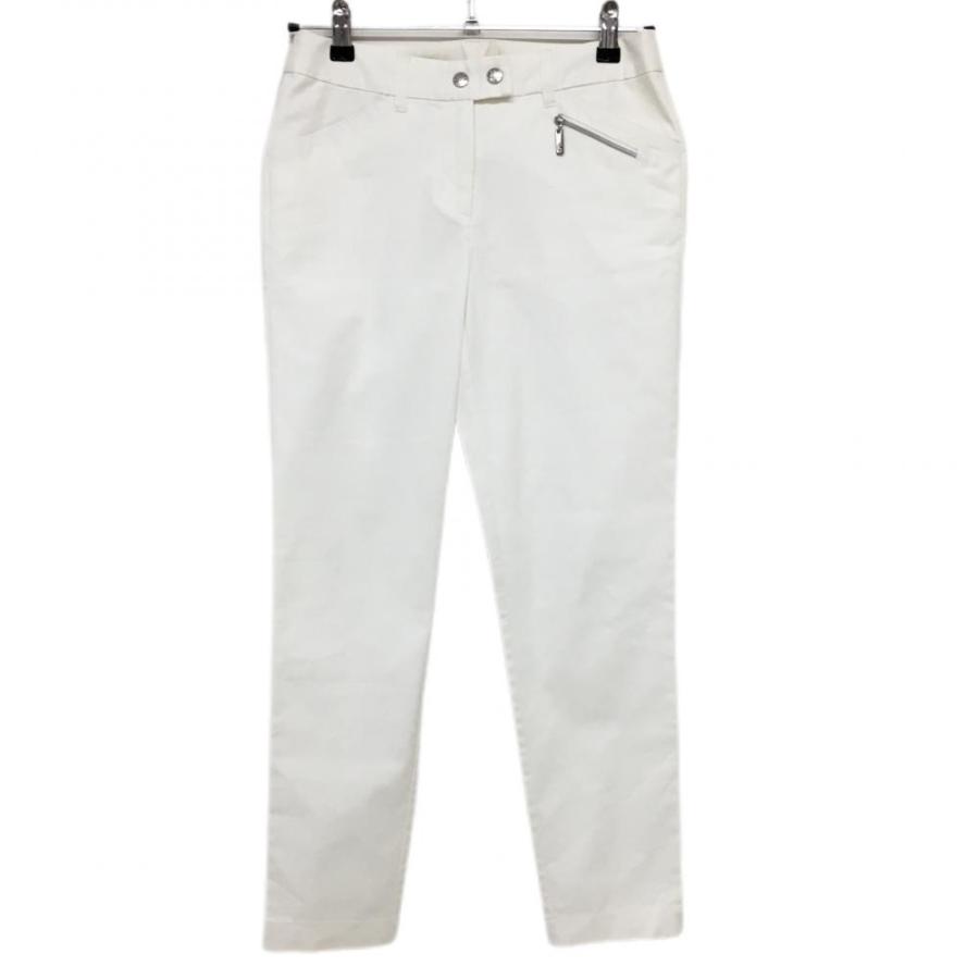 and per se（アンパスィ） パンツ 白 シンプル バックロゴ刺しゅう