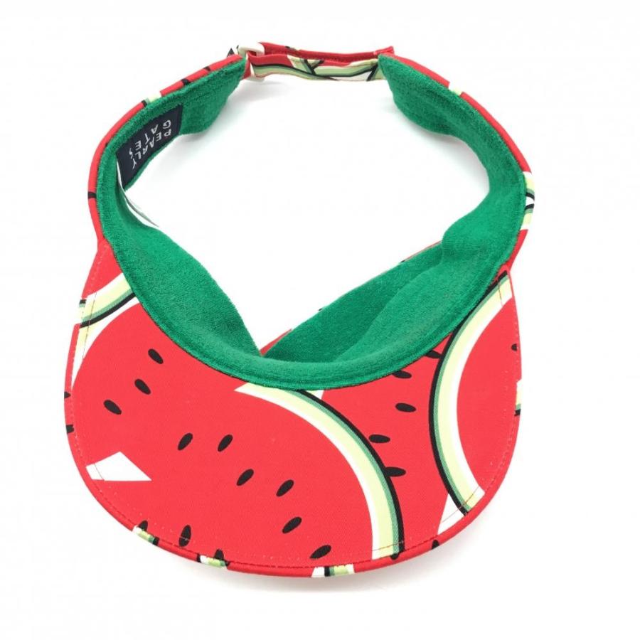 PEARLY GATES（パーリーゲイツ） フラットサンバイザー レッド×黒