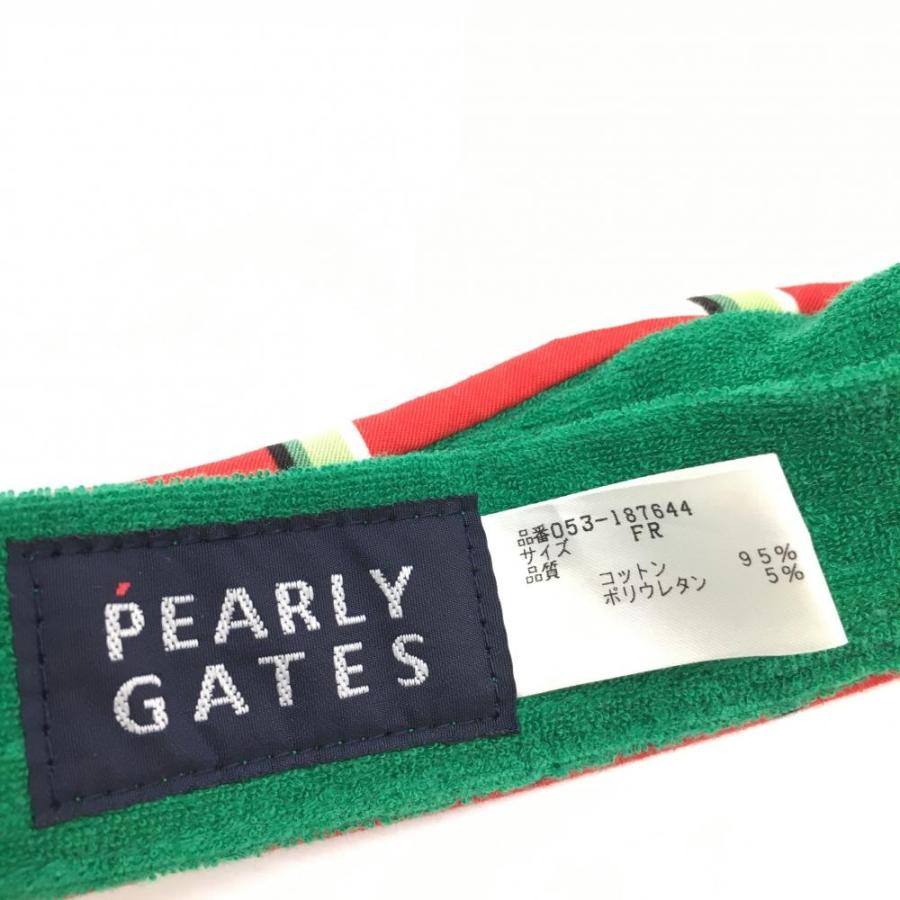 PEARLY GATES（パーリーゲイツ） フラットサンバイザー レッド×黒