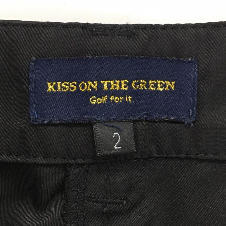 美品】キスオンザグリーン パンツ 黒 6ポケット 刺しゅう レディース 2