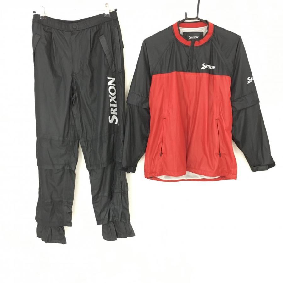 美品】スリクソン レインウェア 上下セット 2WAYナイロンジャケット