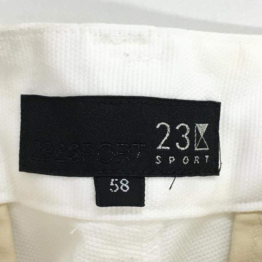 23区GOLF 23区スポーツ パンツ 白 無地 レディース 58 ゴルフウェア 23