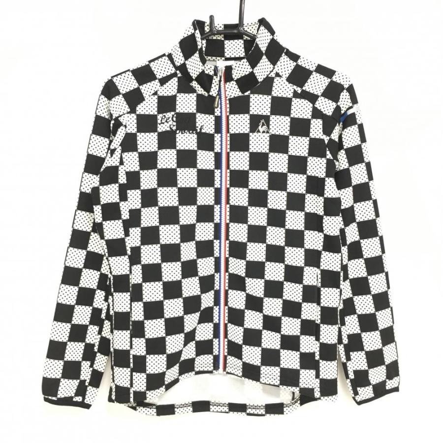 新品】ルコック ジャケットブルゾン 黒×白 チェック ドット