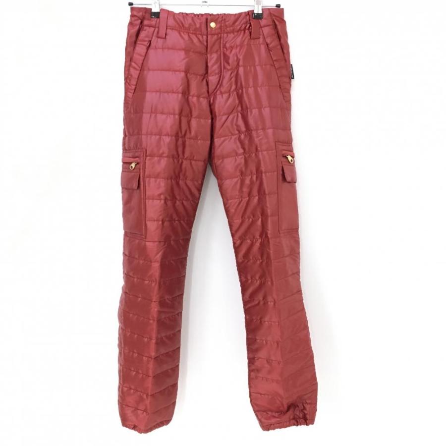 超美品】マークアンドロナ 中綿カーゴパンツ レッド 複数ポケット  