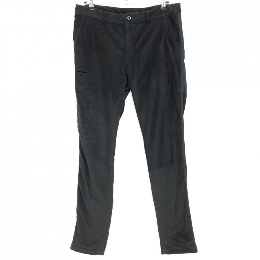 ビームスゴルフ フリースパンツ 黒 バックロゴ刺しゅう バック一部切替  