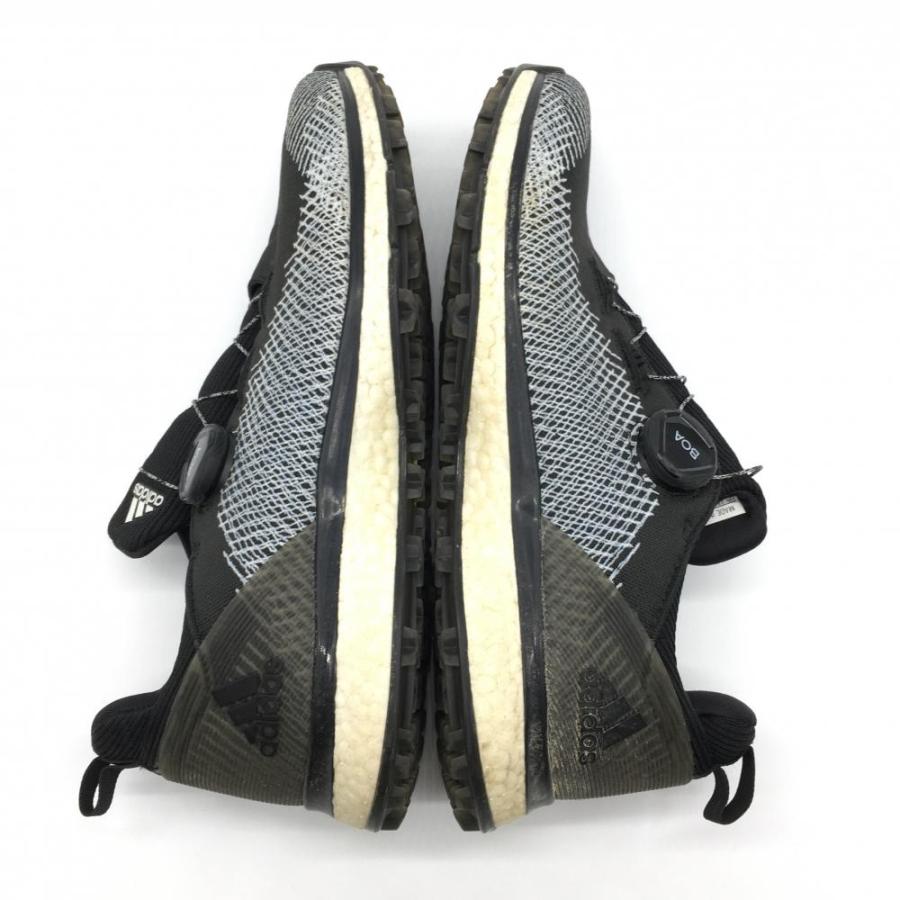adidas（アディダス） ゴルフシューズ 黒×白 791001 BOOST スパイクレス BOA ボア メンズ 26.0 ゴルフウェア ...
