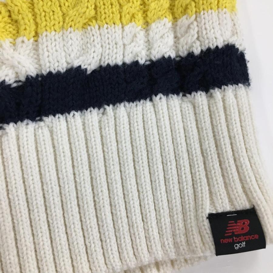 New Balance ニューバランス ニットベスト 白×ネイビー Vネック New Balance ニューバランス ニットベスト 白×ネイビー Vネック