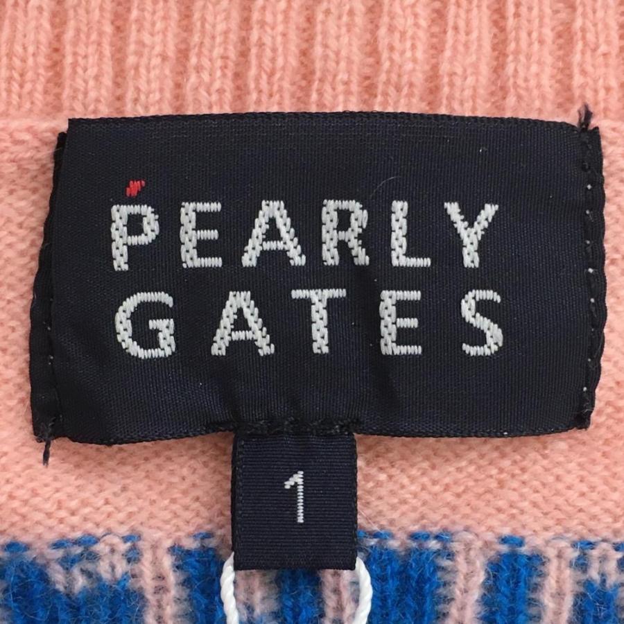 PEARLY GATES パーリーゲイツ セーター ピンク フロント英字 PEARLY GATES パーリーゲイツ セーター ピンク フロント英字