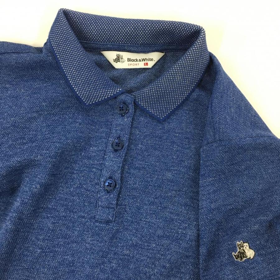 美品】ブラックアンドホワイト ワンピース ブルー ラメ糸 ベルト付き