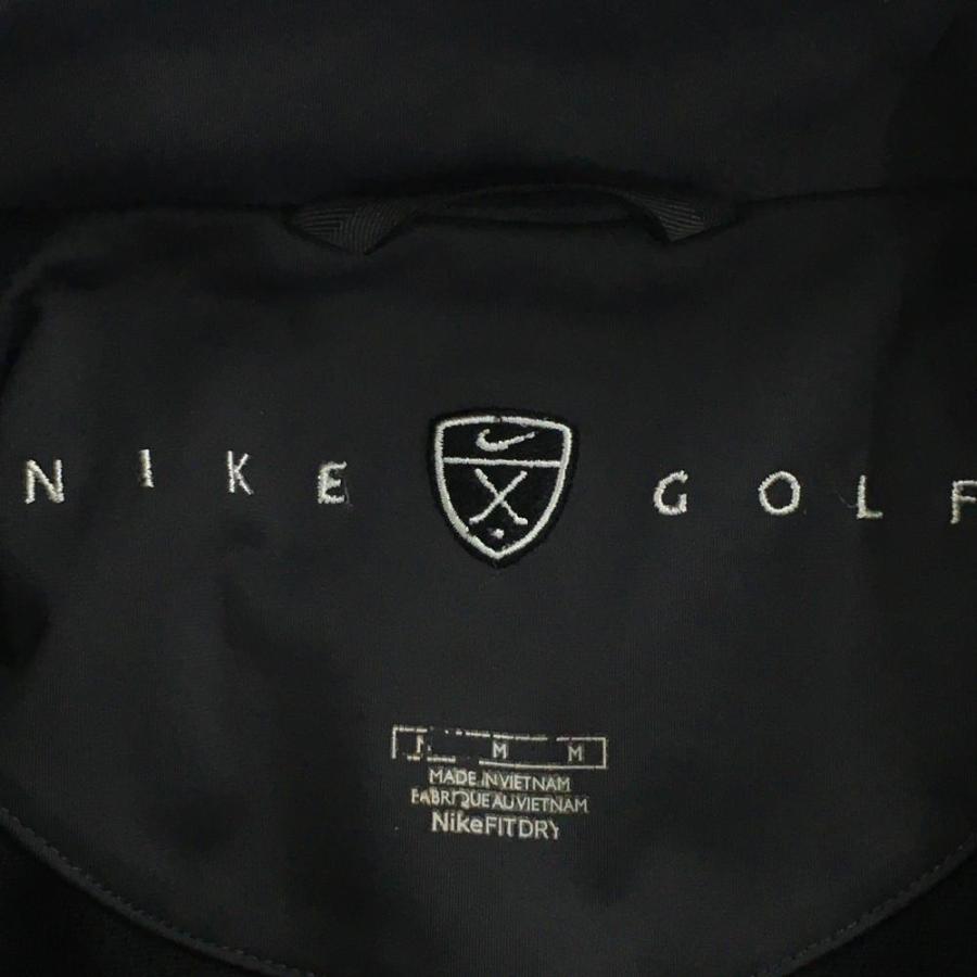 NIKE（ナイキ） ナイキゴルフ ブルゾン 黒×グレー ダブルジップ 胸元