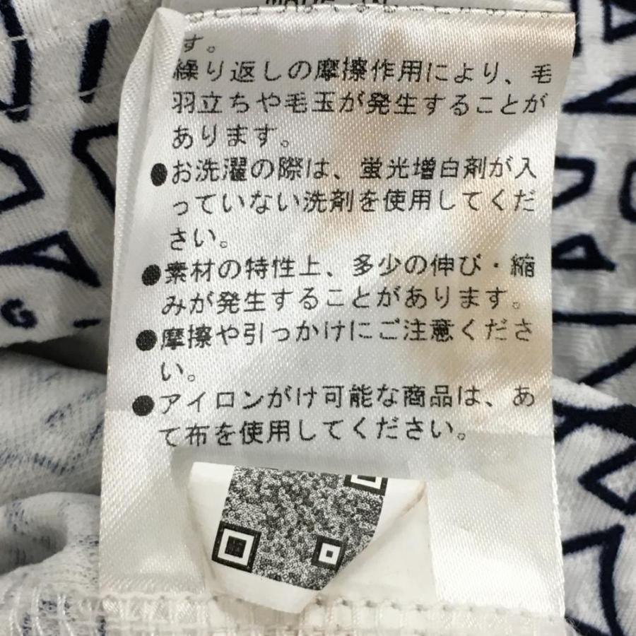 美品】パーリーゲイツ 半袖ポロシャツ 白×ネイビー ロゴ・ニコちゃん総