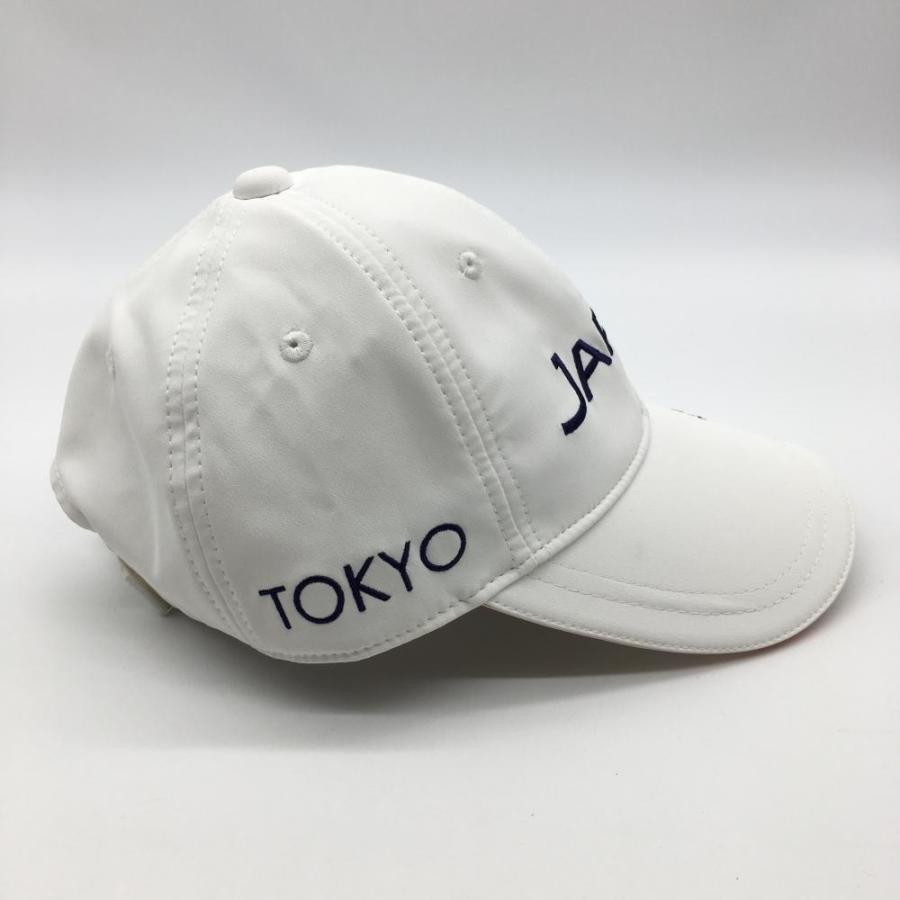 デサントゴルフ キャップ 白×ネイビー JAPAN 日本国旗 中田英寿 F(55