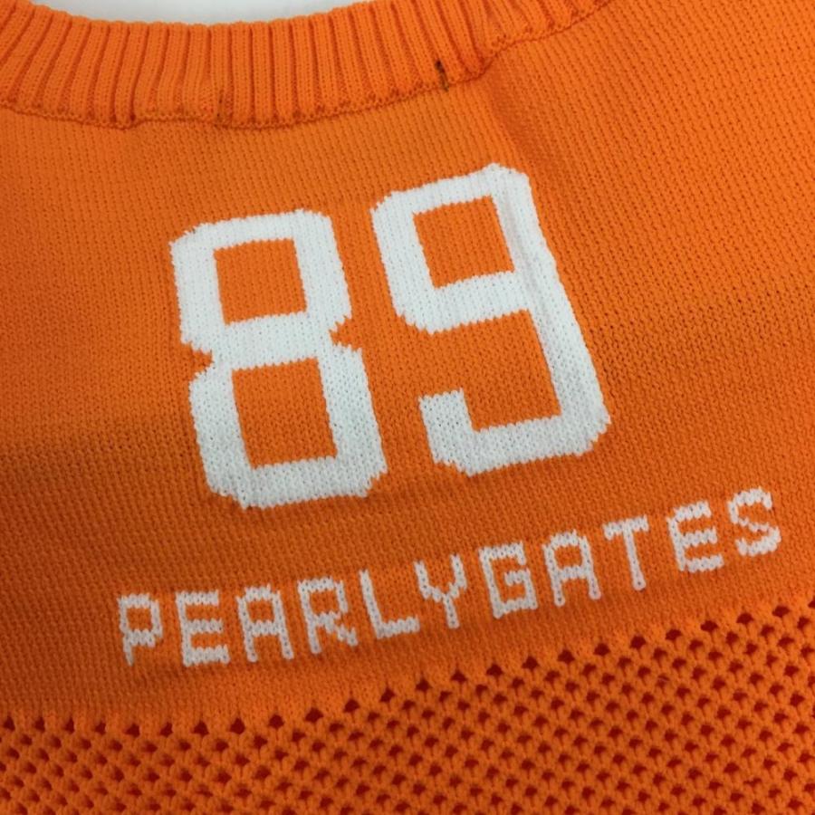 PEARLY GATES（パーリーゲイツ） 半袖セーター オレンジ ニット 袖