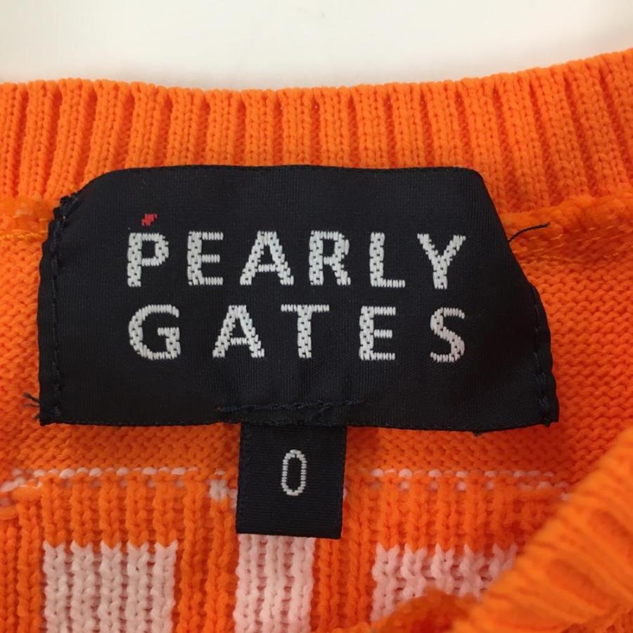 PEARLY GATES（パーリーゲイツ） 半袖セーター オレンジ ニット 袖