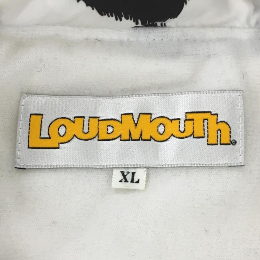 ラウドマウス 2WAYダウンジャケット 白×黒 ホルスタイン柄 袖着脱可