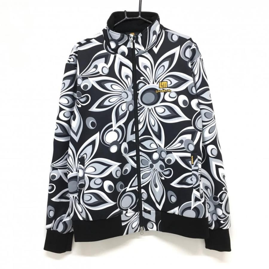 美品】ラウドマウス ジャケットブルゾン 黒×白 ジャガデリック柄 裏  