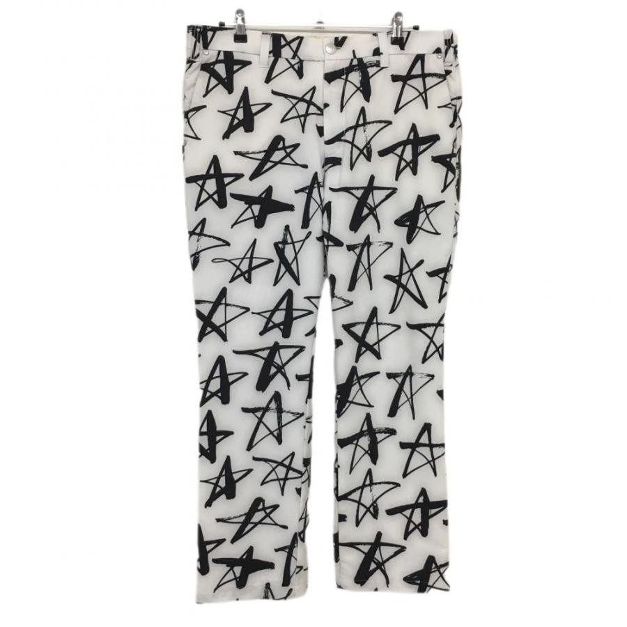 ラウドマウス パンツ 白×ネイビー 星柄 薄手 シューティングスター