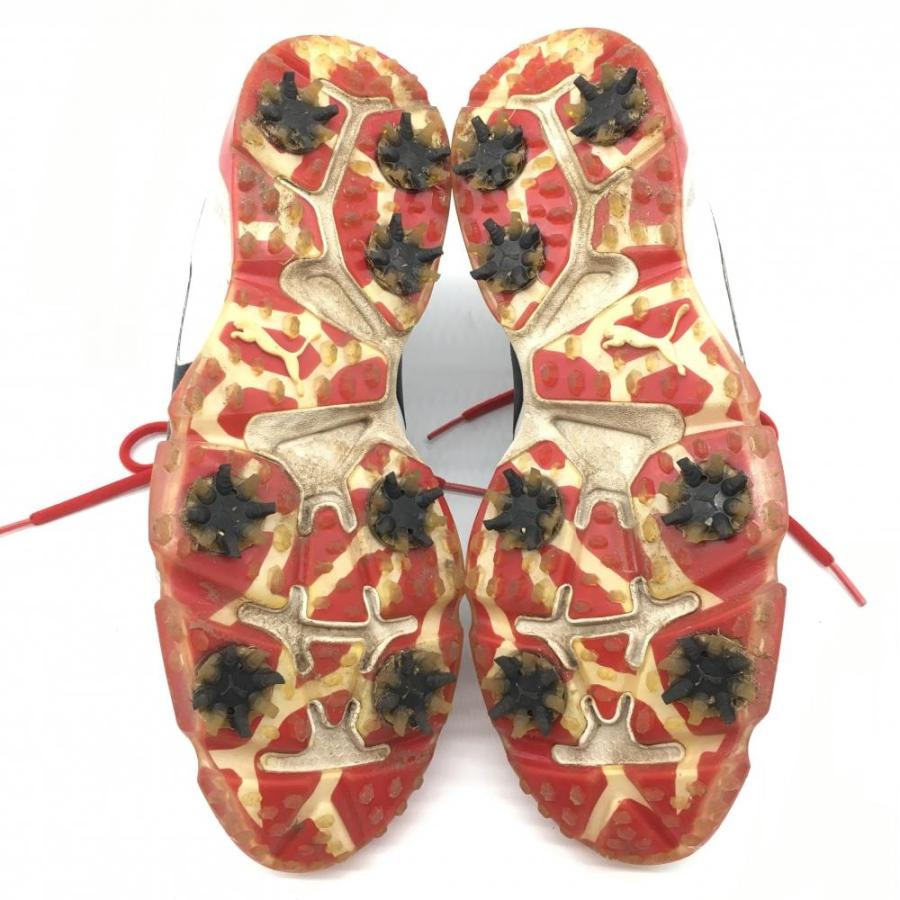 プーマ ゴルフシューズ 白×レッド 187099 メンズ 26.5 ゴルフ