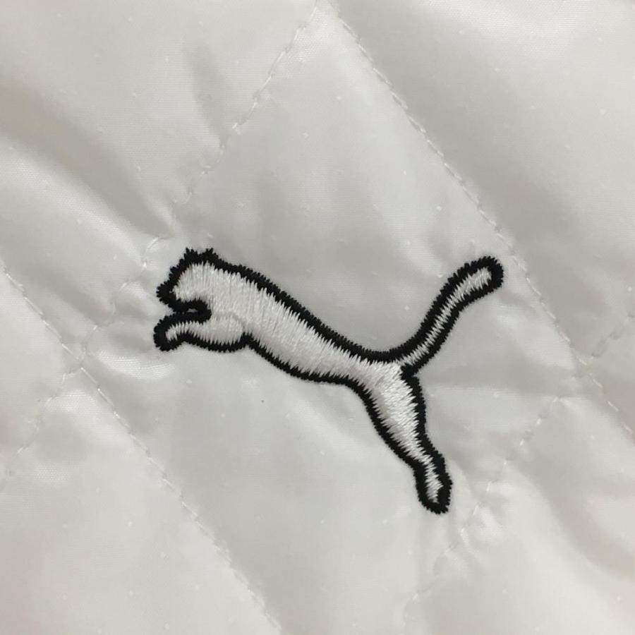 プーマ ブルゾンジャケット 白×黒 キルティング ダブルジップ